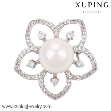 00013-xuping turc argent bijoux de couleur grosse une broche diamant perle